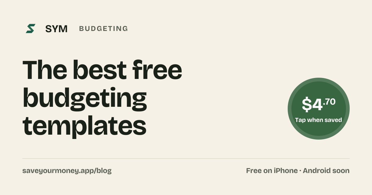 Free budgeting templates: Sheets, Excel, Notion and printable